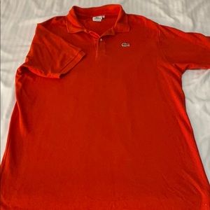 Orange Lacoste polo